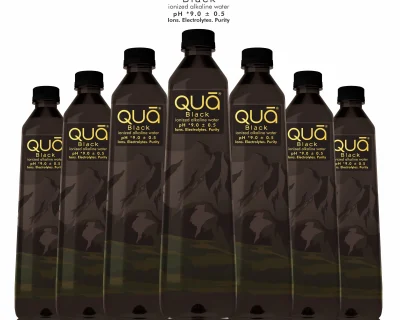 Qua black 800ml ionized alkaline water pack of 24