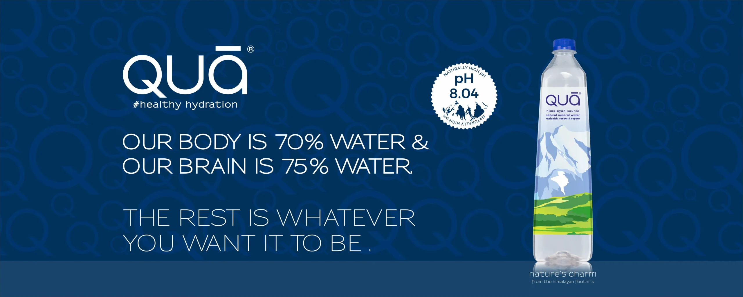 Body is 70% water & Brain 75% water
