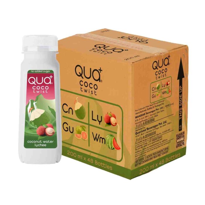Qua+ Coconut Water Lychee No Added Sugar  200ML